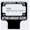 Polypropylene Plastic Motorcycle License Frame 1 3/8" Wide Panel
